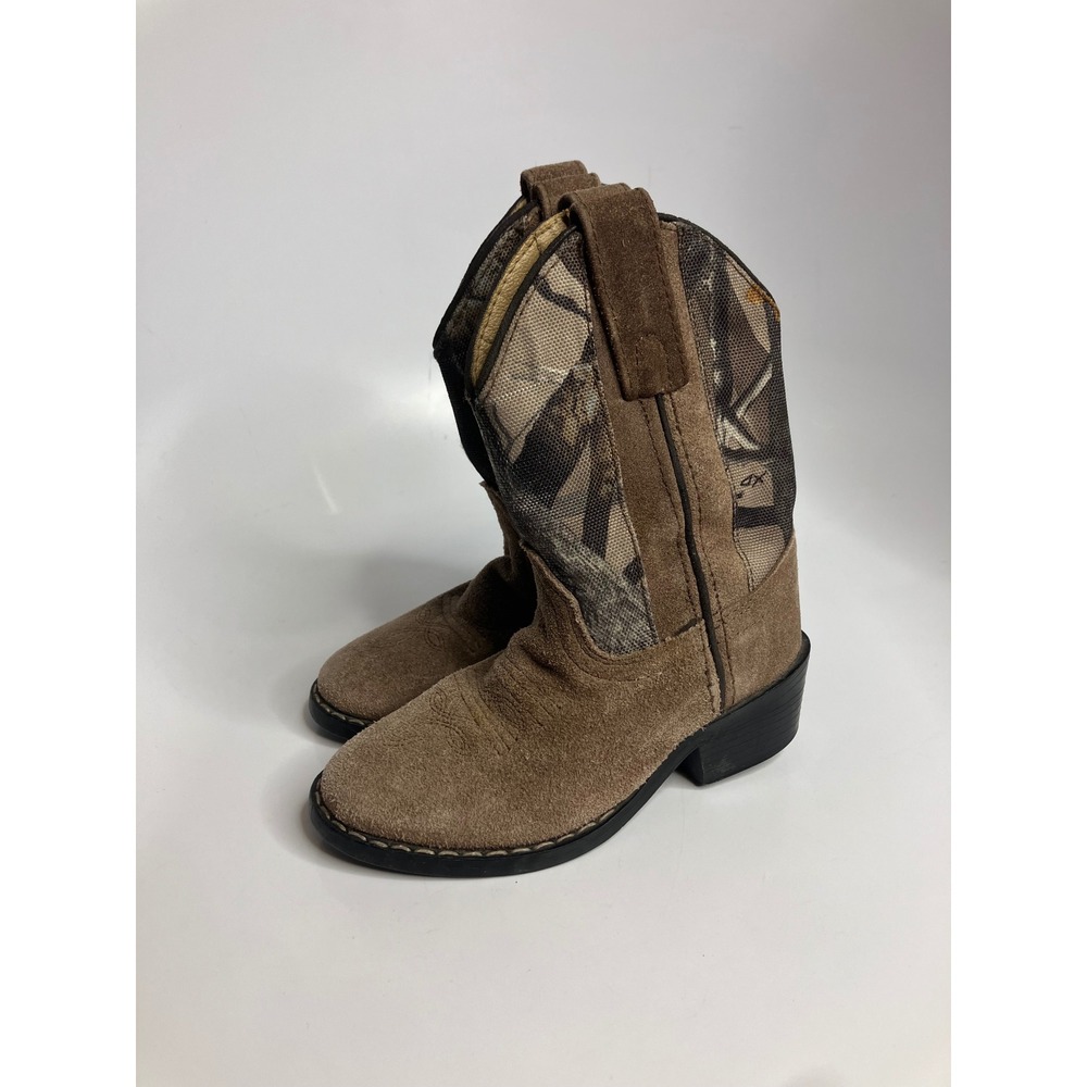 Masterson Boot Co Western Boots Kids 9 Brown Good Camo Suede RB2008C